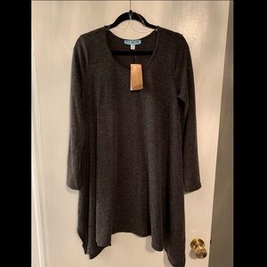 Gray Sweater Dress- Flowy